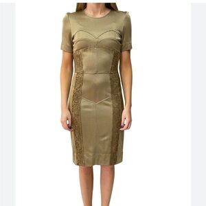 Burberry Prorsum Midi Short Sleeve Dress